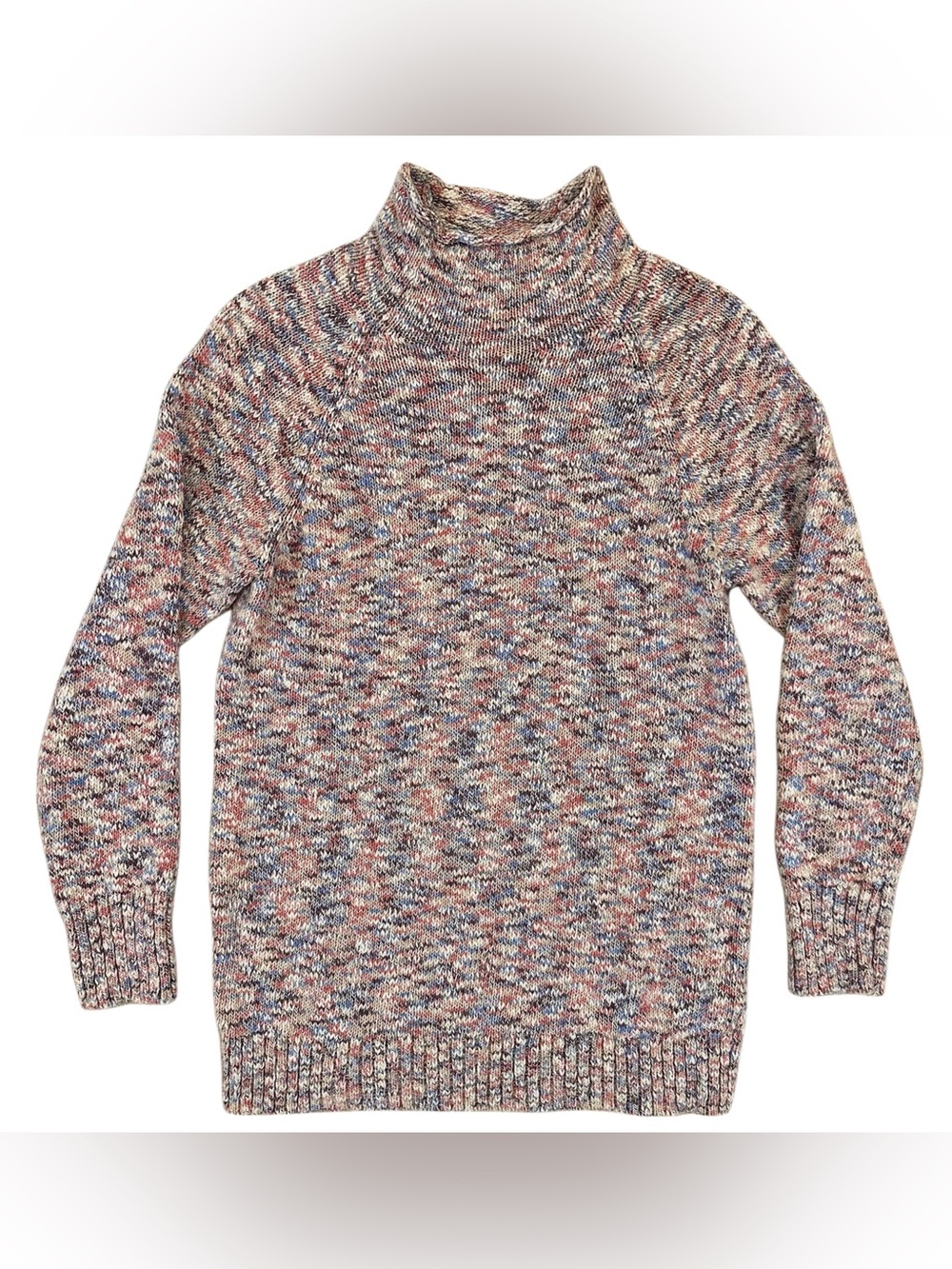 L.L.Bean Marled Cotton Turtleneck Sweater Size Small - Picture 2 of 10